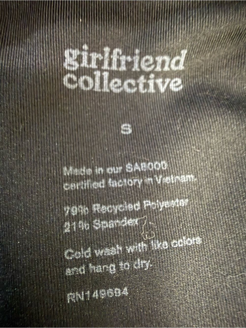 girlfriend collective Black compressive High-Rise Leggings size s - Picture 6 of 8